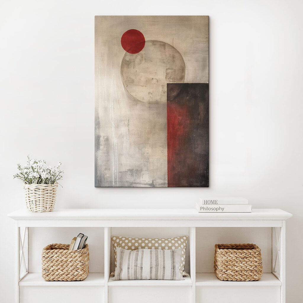 Painting of circles and squares