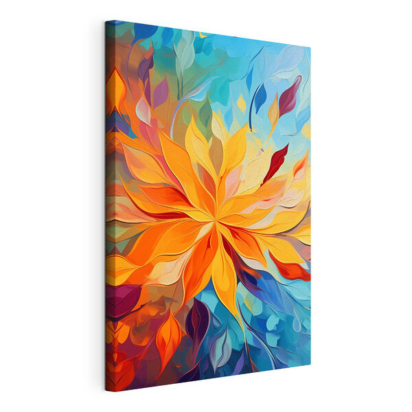Bunte Blume mit vielen Blättern Wandbilder Bunte Blume mit vielen Blättern