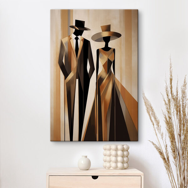 Painting of a man and woman Painting of a man and woman