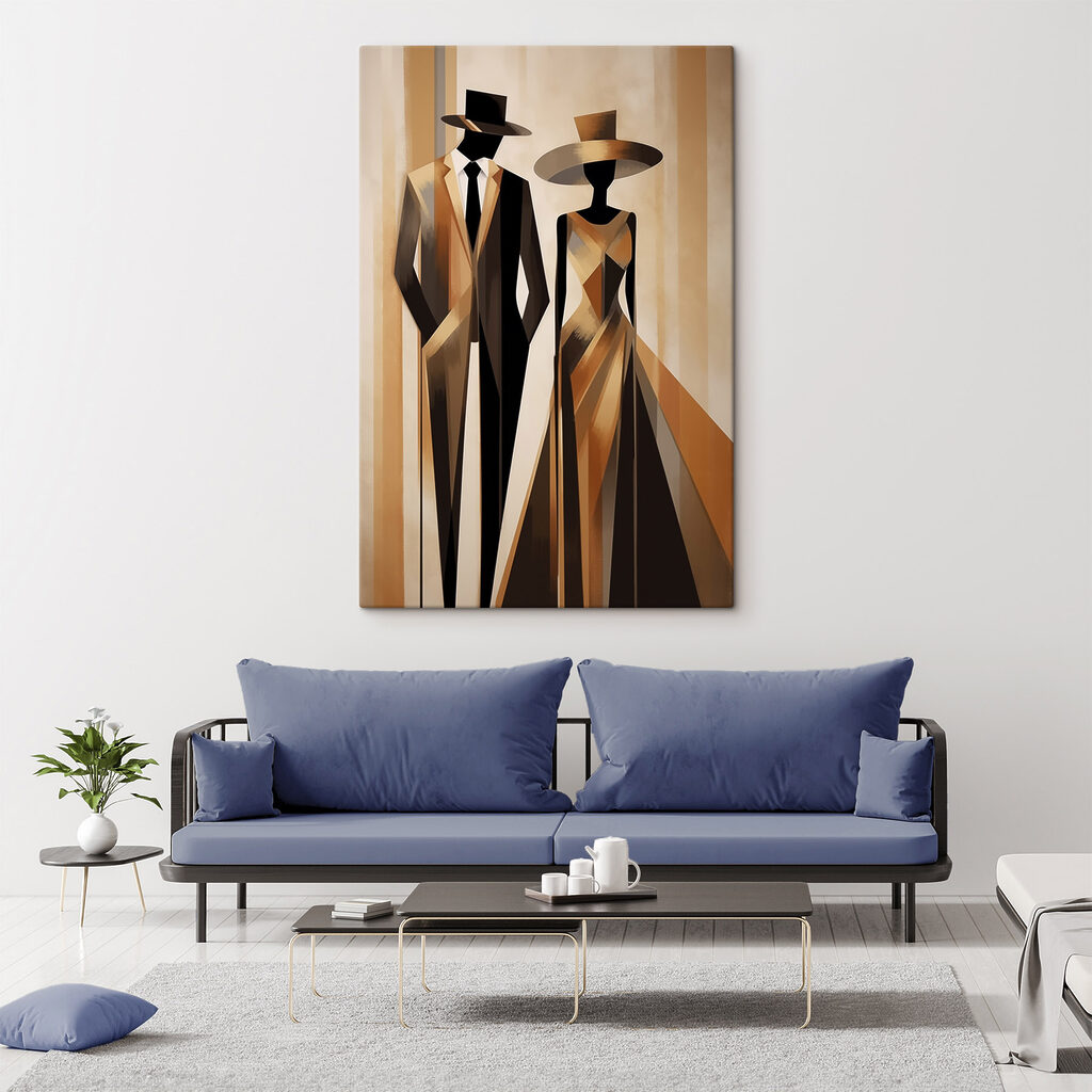 Painting of a man and woman Painting of a man and woman