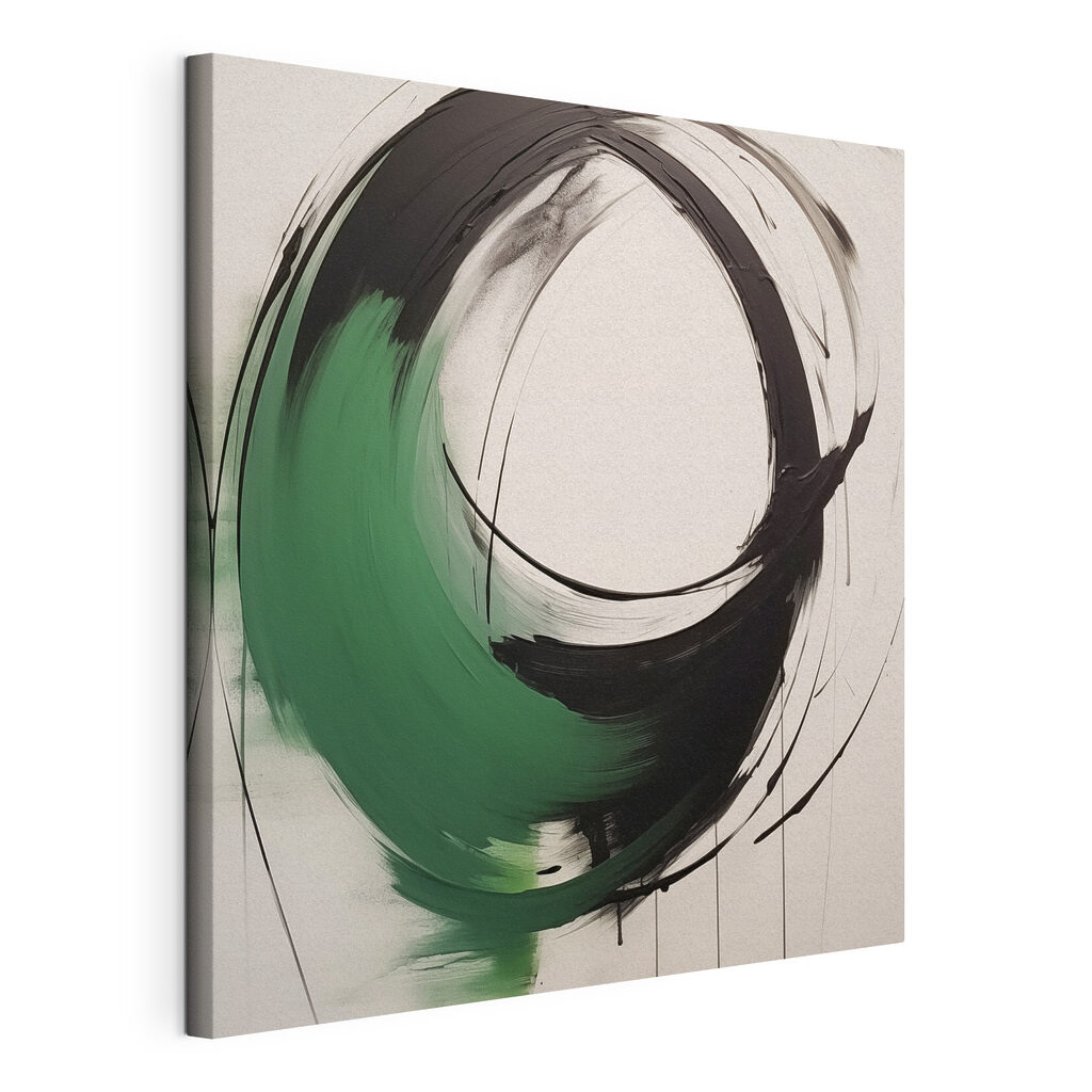 Black and green circle