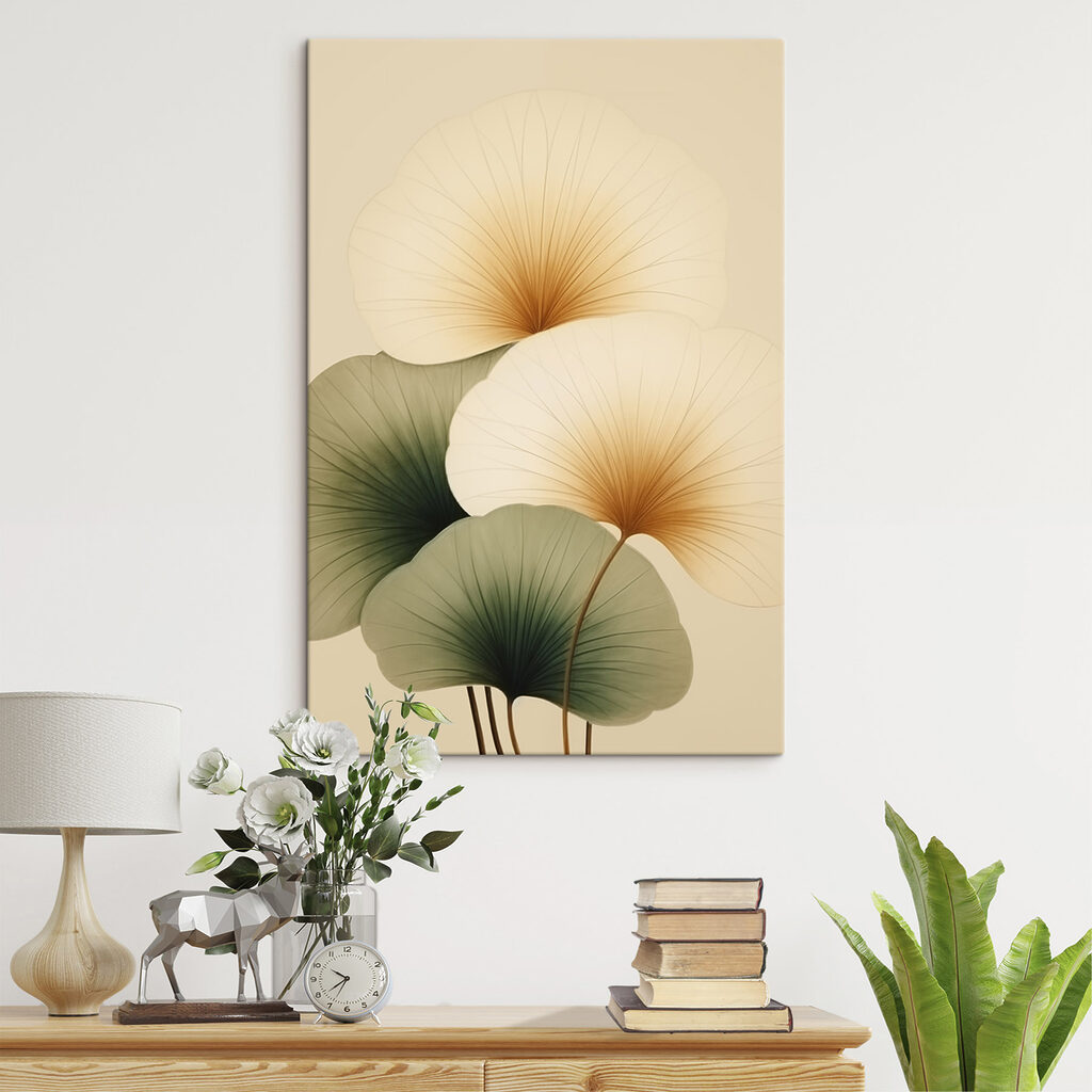 Delicate leaves, soft earth tones Delicate leaves, soft earth tones