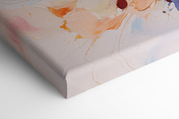 Colorful flower with swirls