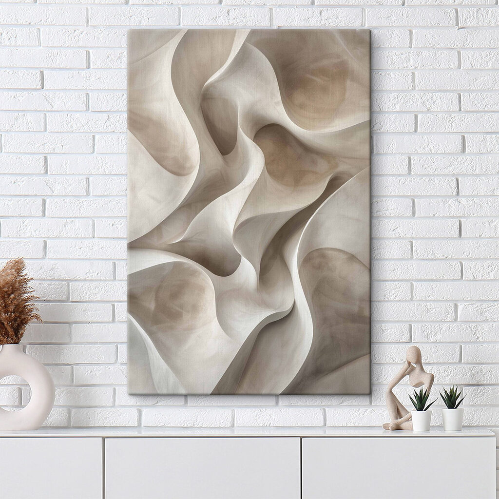 White and brown wavy surface White and brown wavy surface