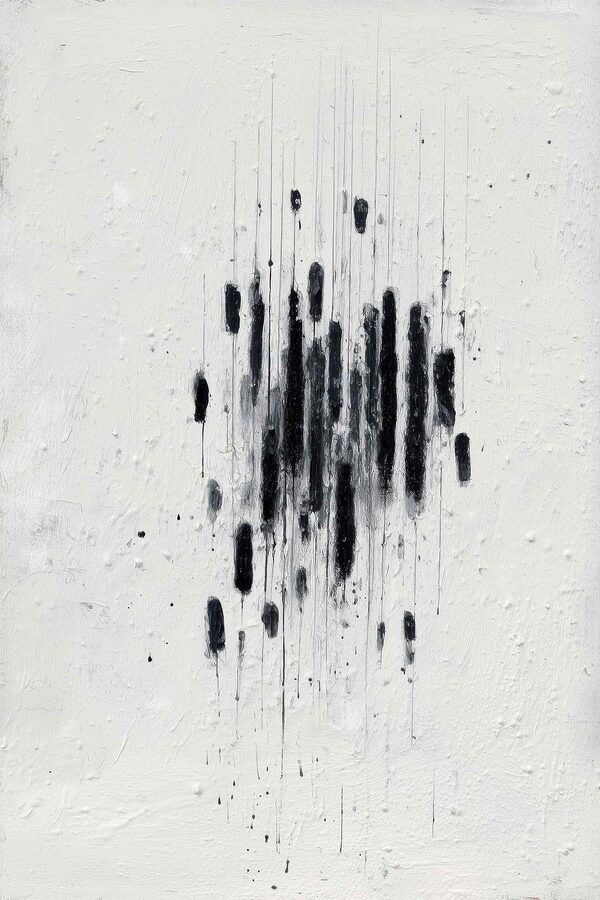 Black paint on a white surface Black paint on a white surface