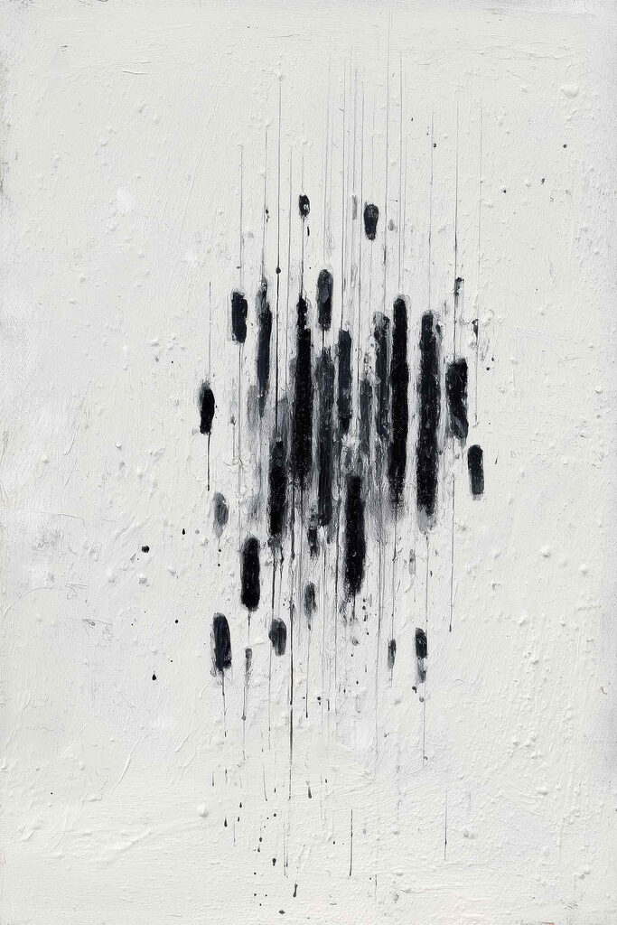 Black paint on a white surface Black paint on a white surface