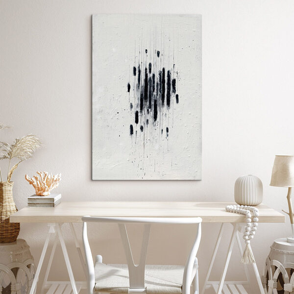 Black paint on a white surface Black paint on a white surface