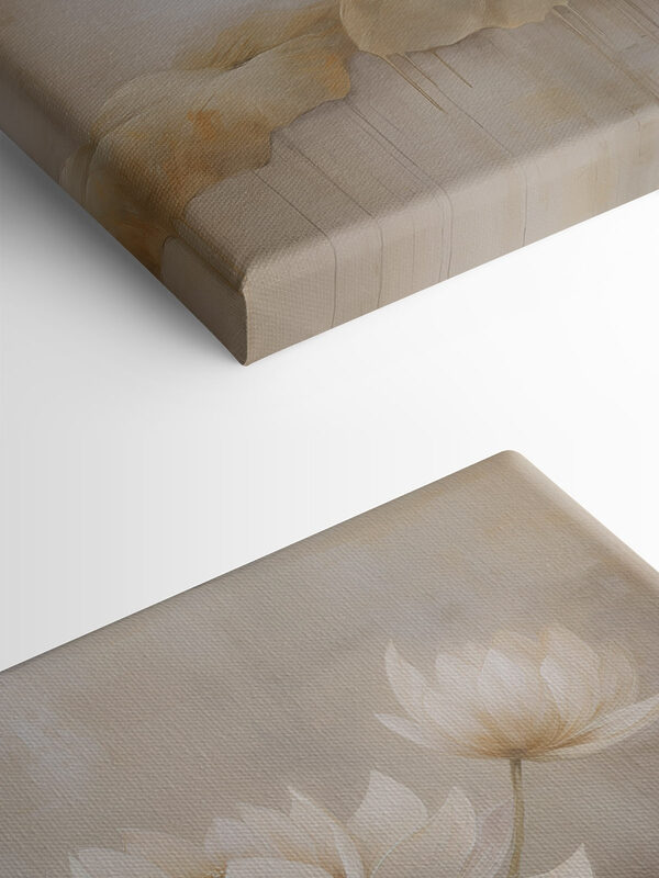 Painting of flowers and leaves