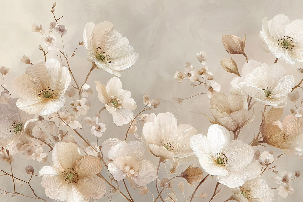 Delicate blooms in soft hues
