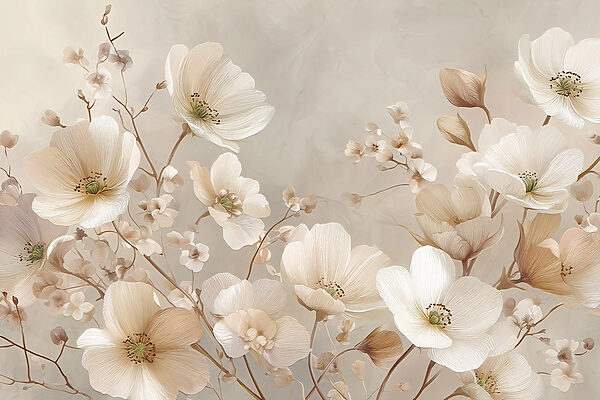 Delicate blooms in soft hues