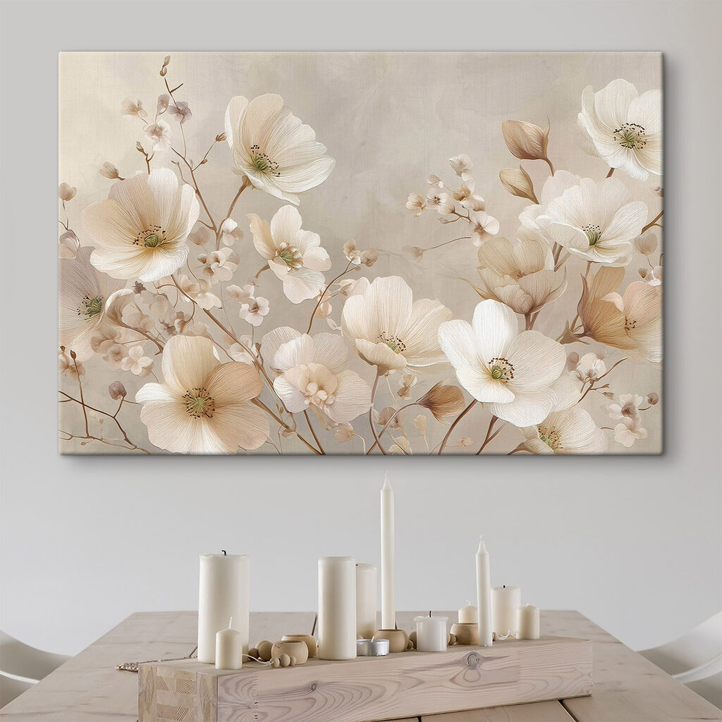 Delicate blooms in soft hues