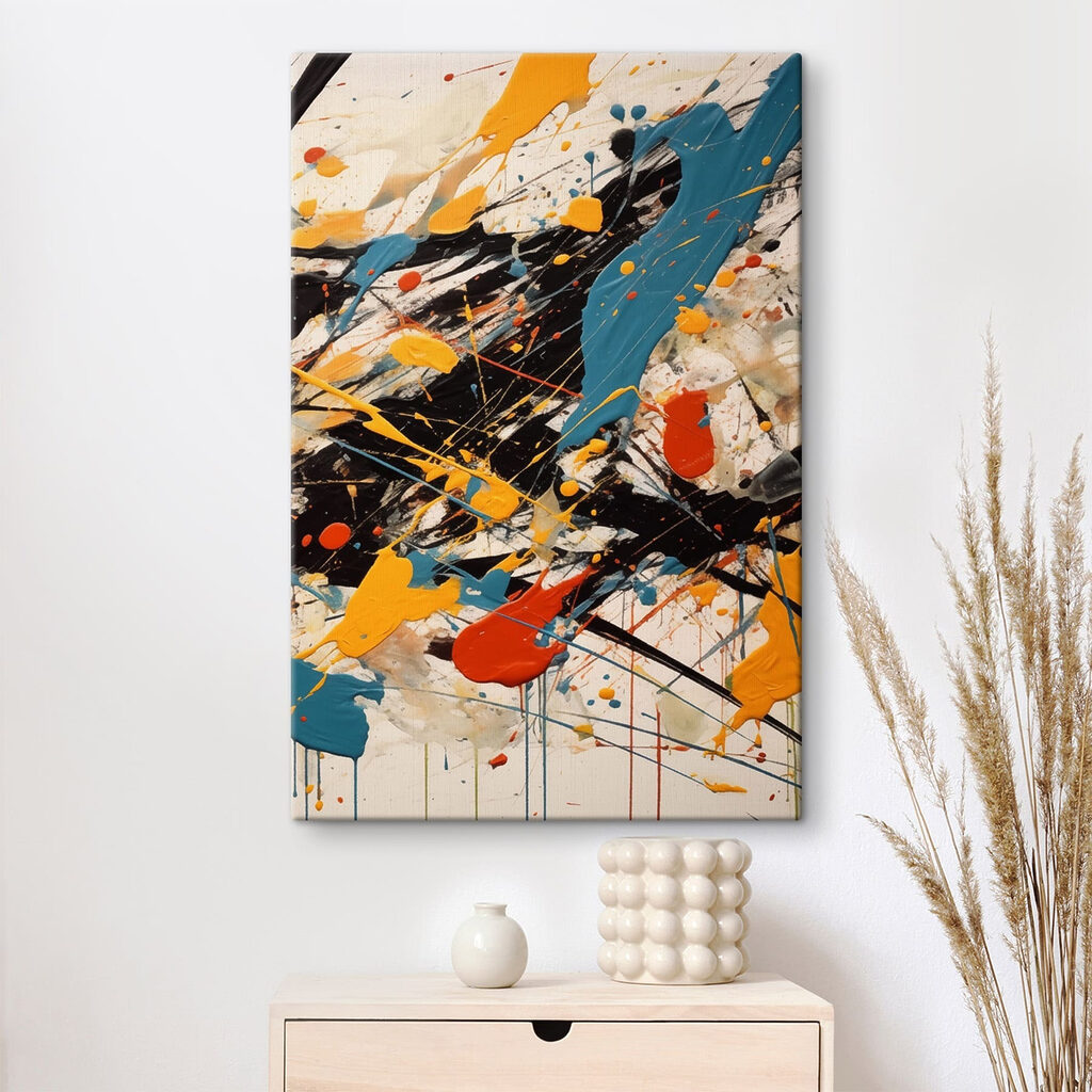 Vibrant splashes of color on canvas Vibrant splashes of color on canvas