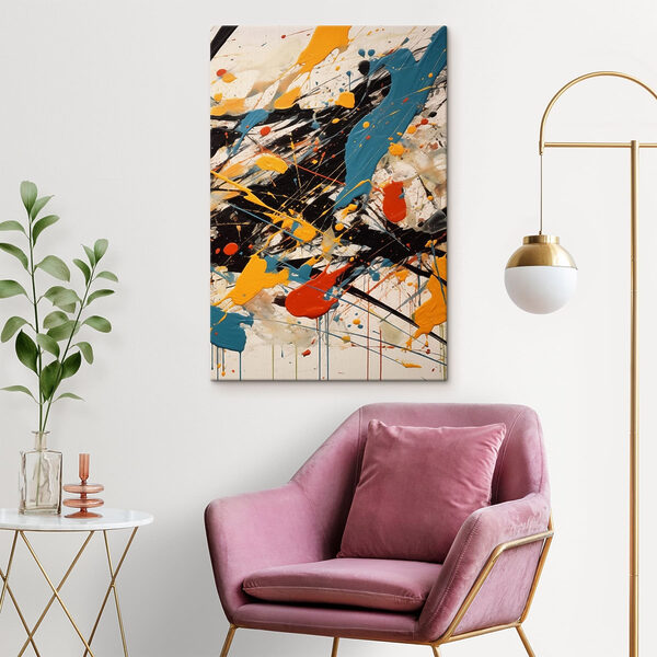 Vibrant splashes of color on canvas Vibrant splashes of color on canvas
