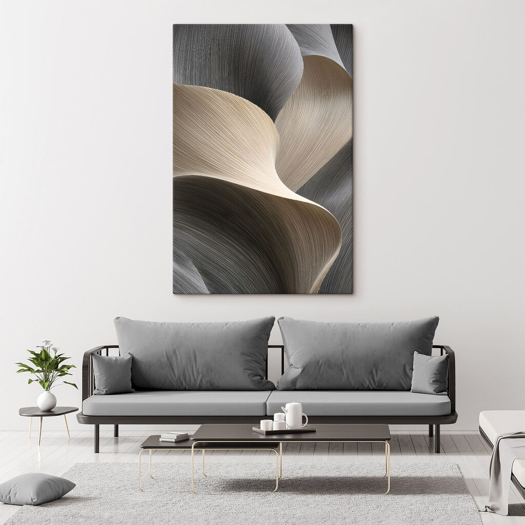 Flowing lines create subtle elegance