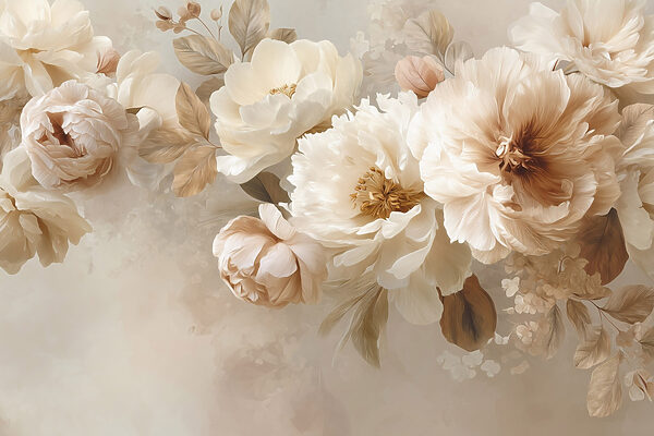 Soft blooms in muted tones