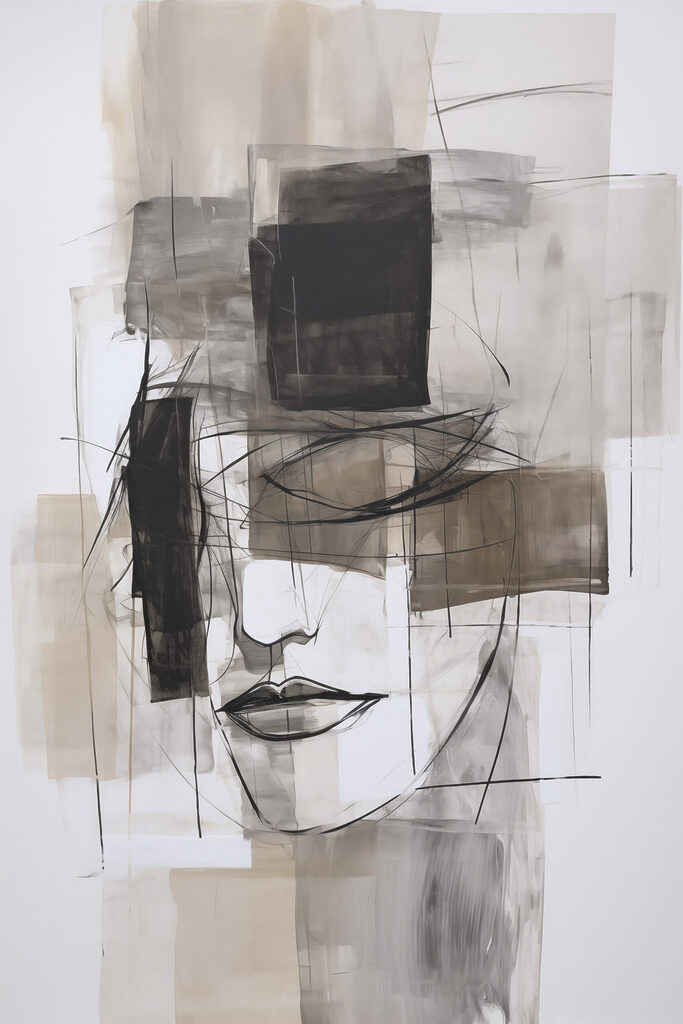 Painting of a woman's face