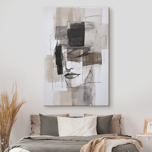 Painting of a woman's face