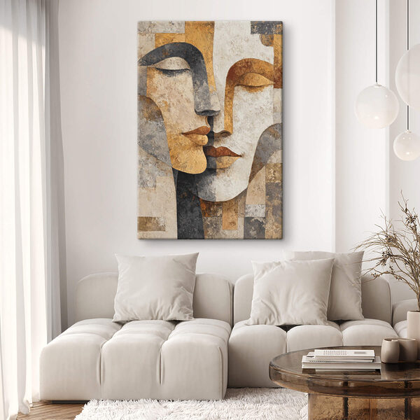 Painting of two faces