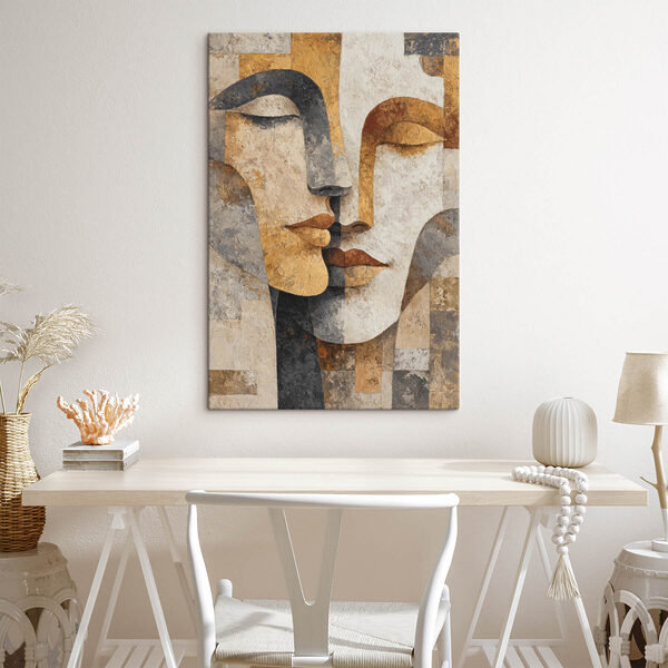 Painting of two faces