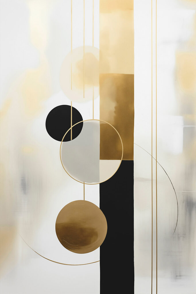 Painting of circles and lines Painting of circles and lines