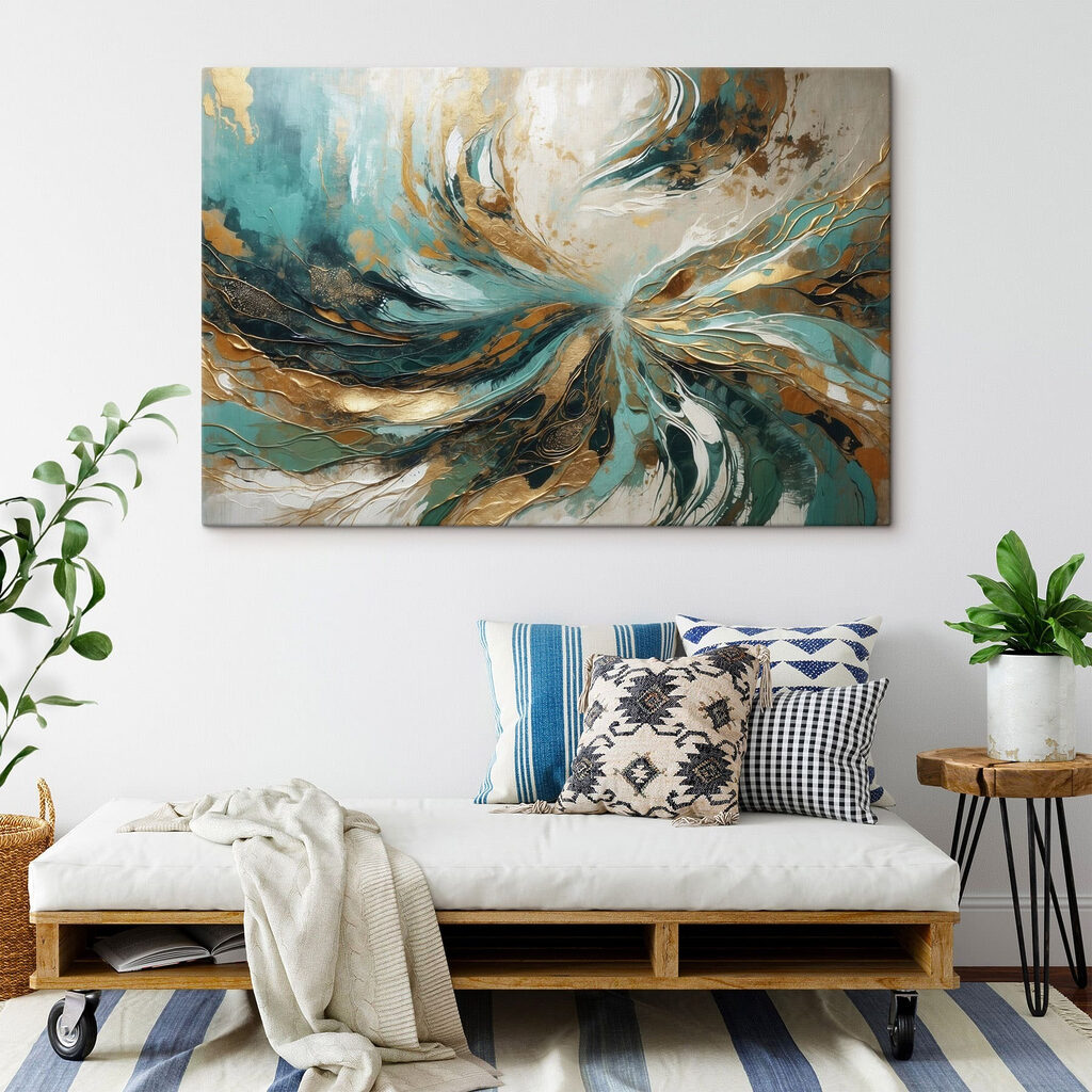 Dynamic swirls of color and texture