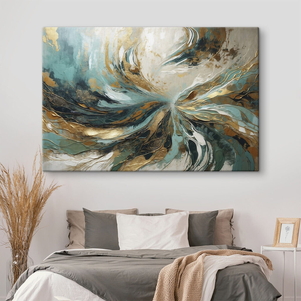 Dynamic swirls of color and texture