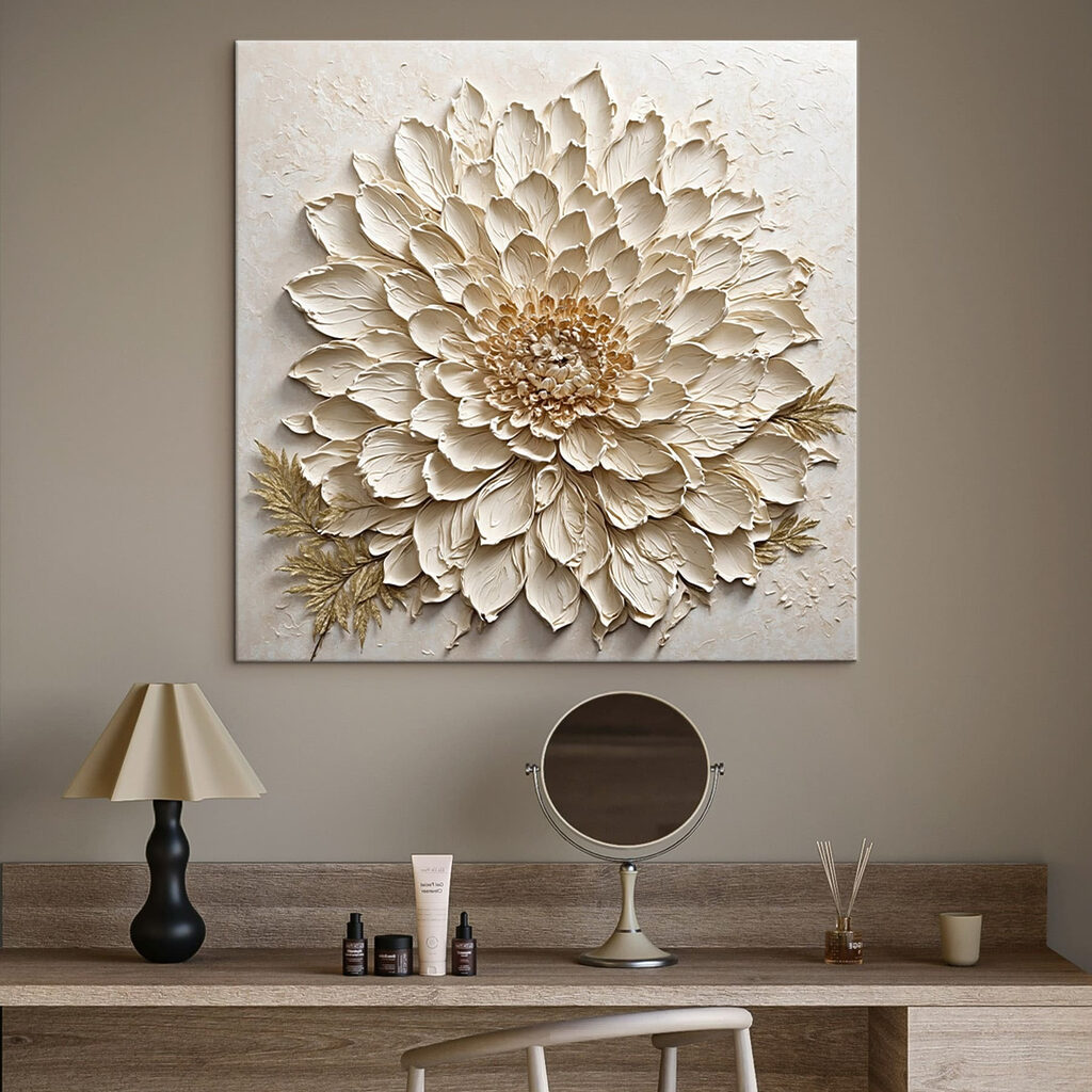 - Elegant floral relief art piece - Elegant floral relief art piece
