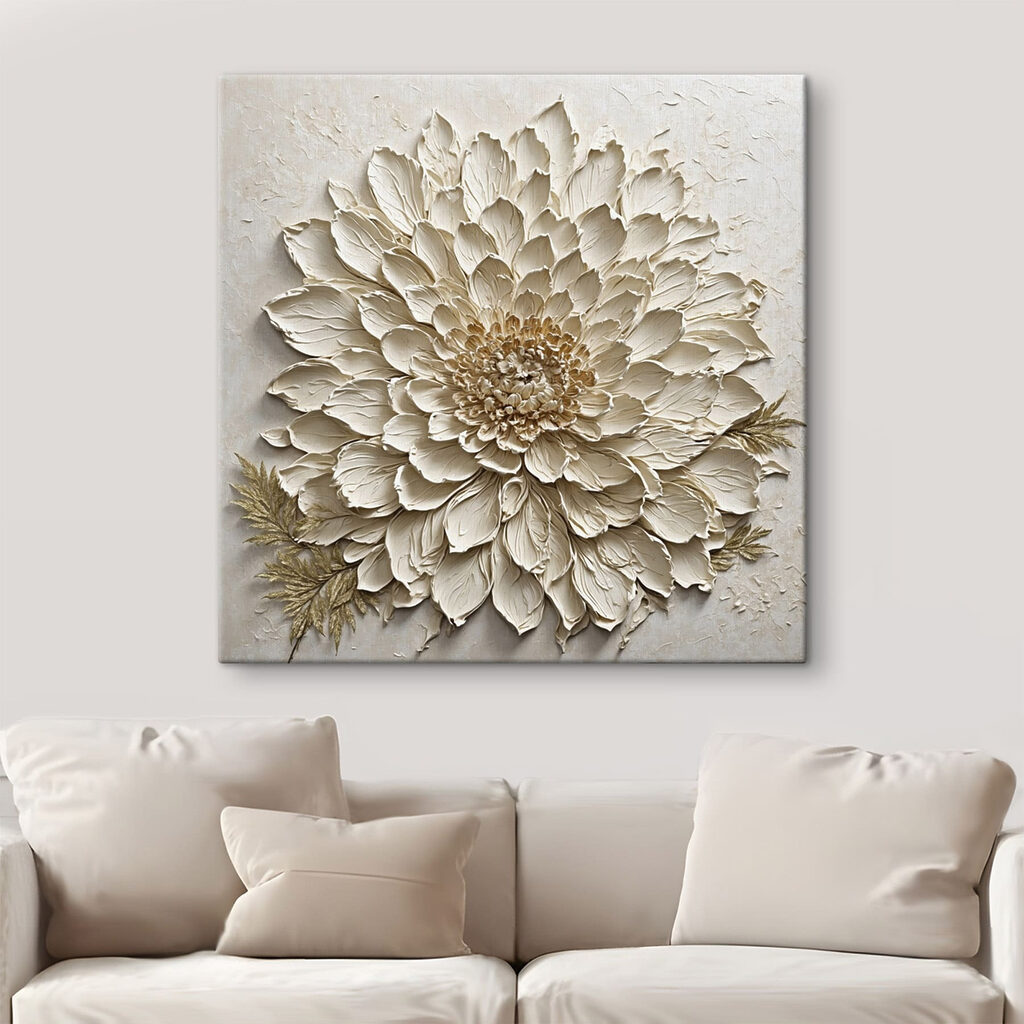 - Elegant floral relief art piece - Elegant floral relief art piece