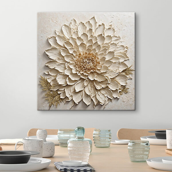 - Elegant floral relief art piece - Elegant floral relief art piece