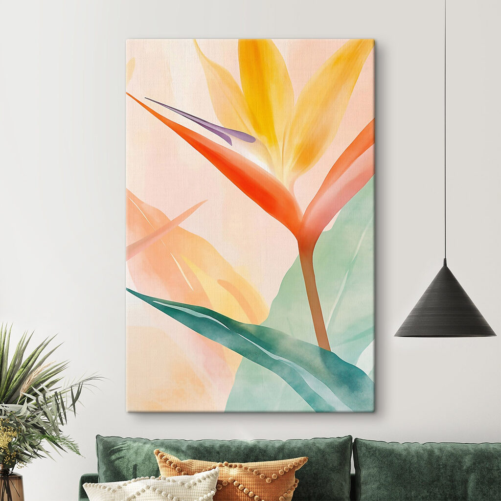 Vibrant colors of tropical foliage