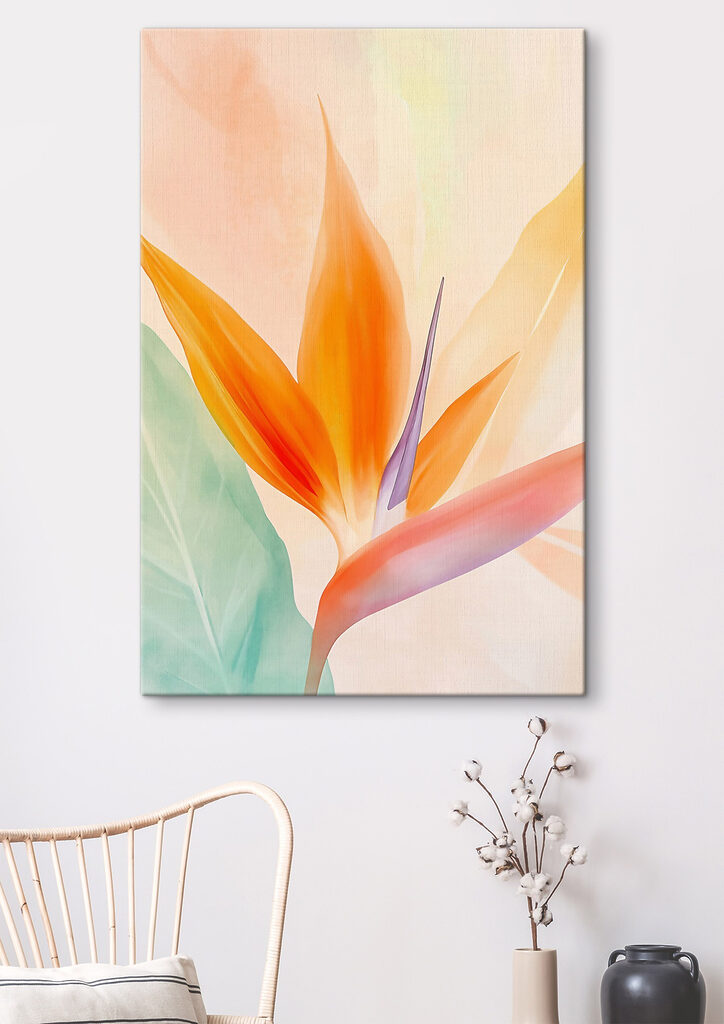 Vibrant blooms in soft pastel hues