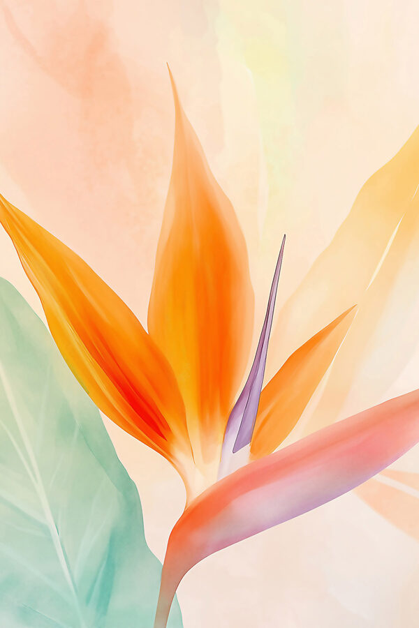 Vibrant blooms in soft pastel hues