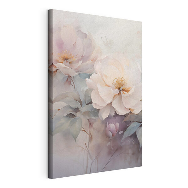 Painting of flowers on a surface