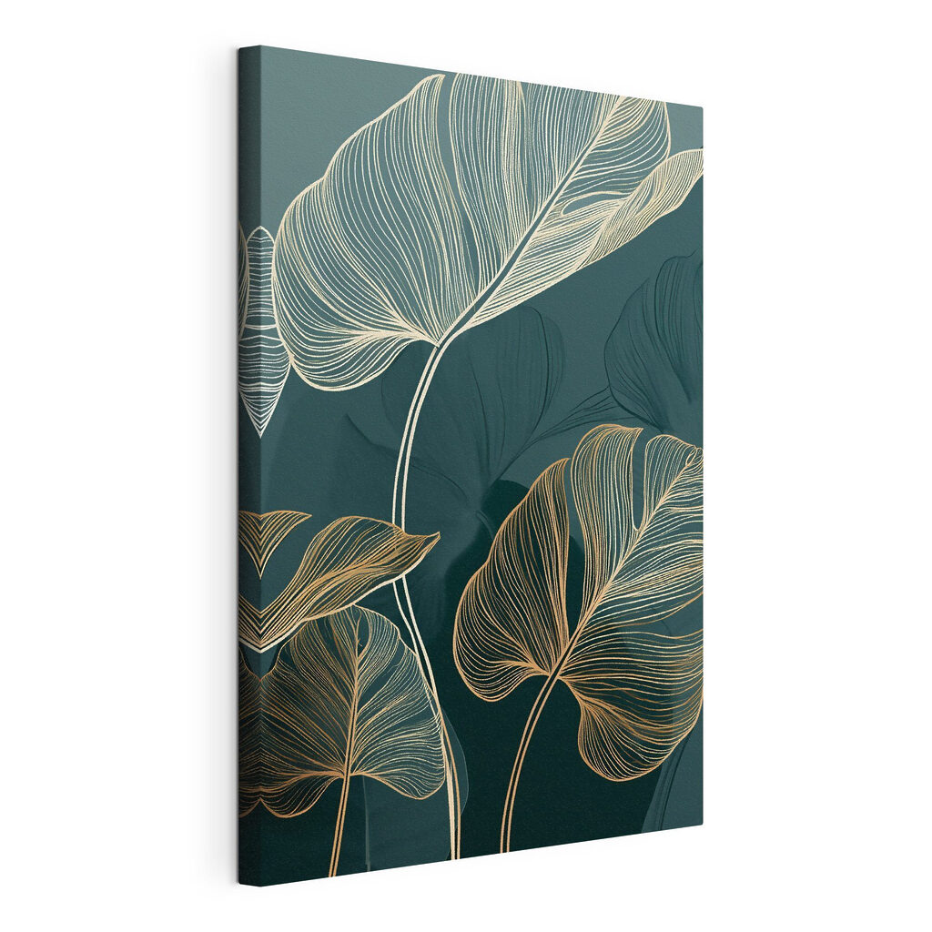 Elegant leaves on dark background Elegant leaves on dark background