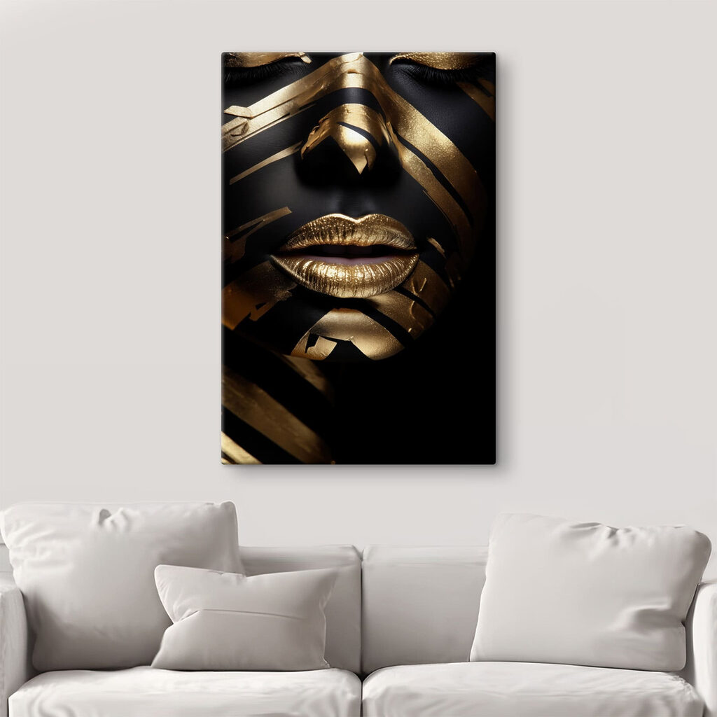 - Striking face art and bold lines - Striking face art and bold lines