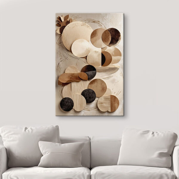 Group of circles on a white surface