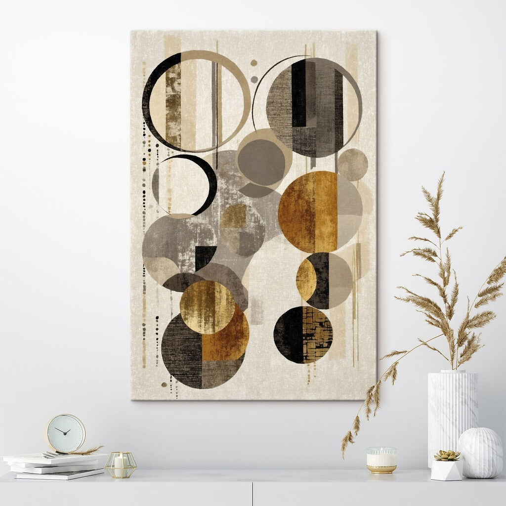 Dynamic circles in neutral tones