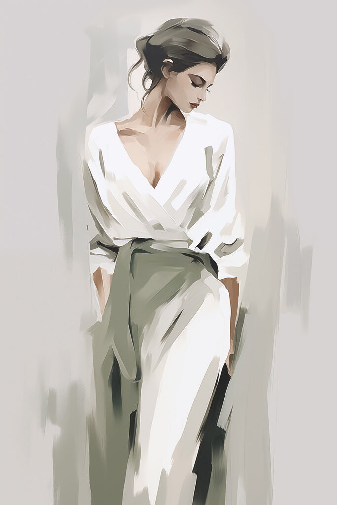 Woman in a white robe