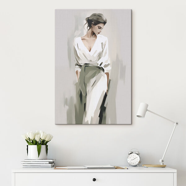Woman in a white robe