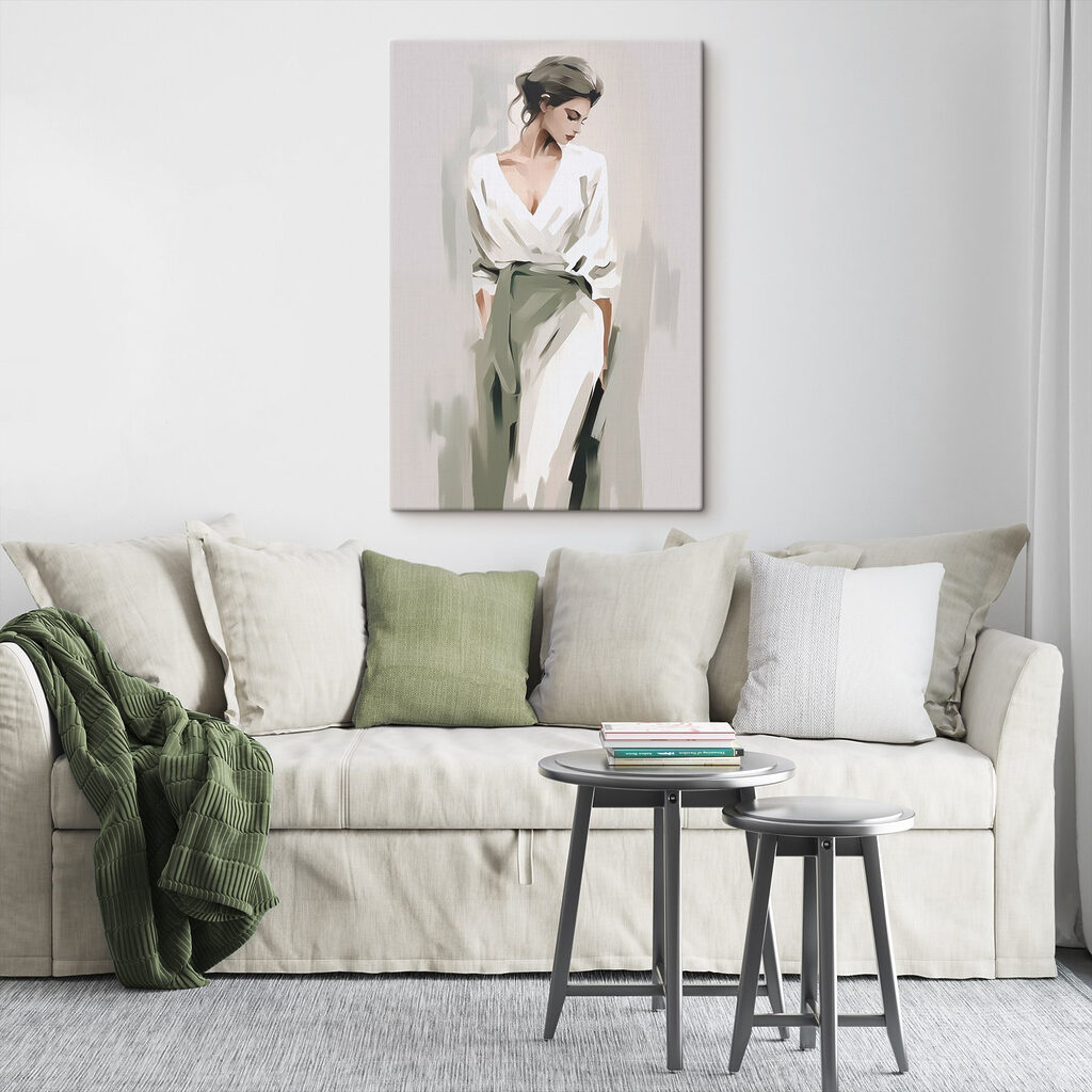 Woman in a white robe