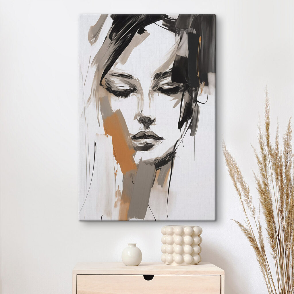 Painting of a woman's face Painting of a woman's face
