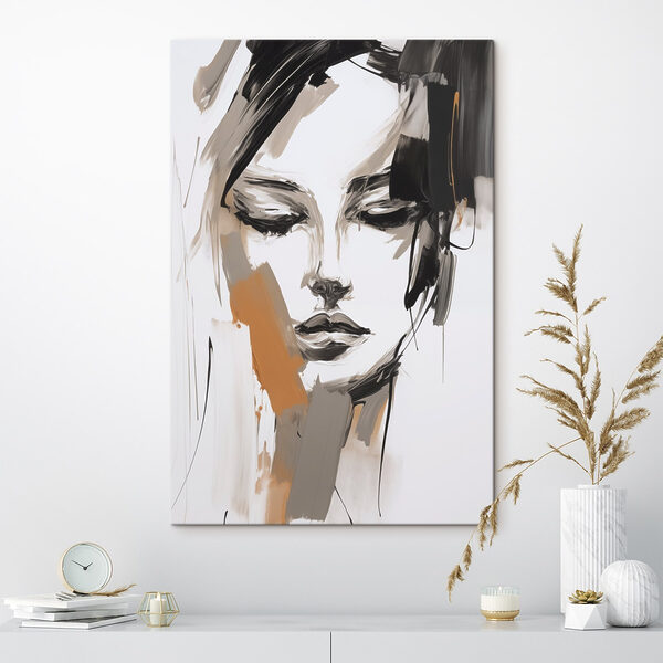 Painting of a woman's face Painting of a woman's face