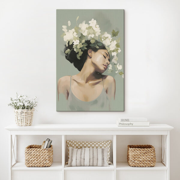 Wandbilder Wandbilder Frau mit Blumen im Haar (Artikelnummer: s47806)