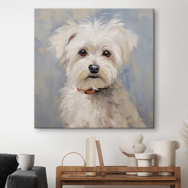 Wandbilder Gemälde eines weißen Hundes (Artikelnummer: s47810) Wandbilder Wandbilder Gemälde eines weißen Hundes (Artikelnummer: s47810)