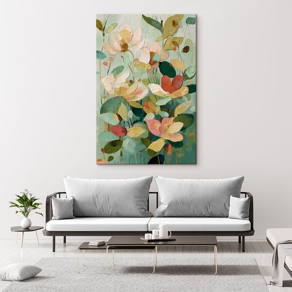 Painting of flowers and leaves Painting of flowers and leaves