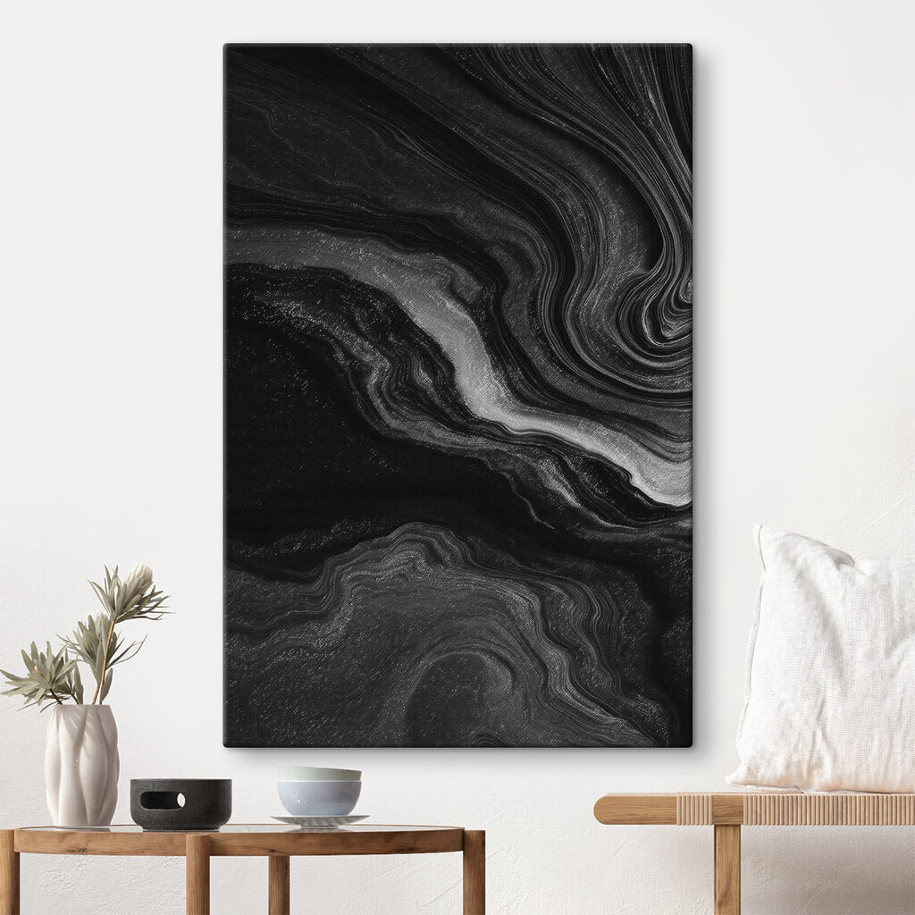 Black and white swirly surface Black and white swirly surface