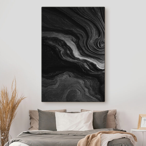 Black and white swirly surface Black and white swirly surface