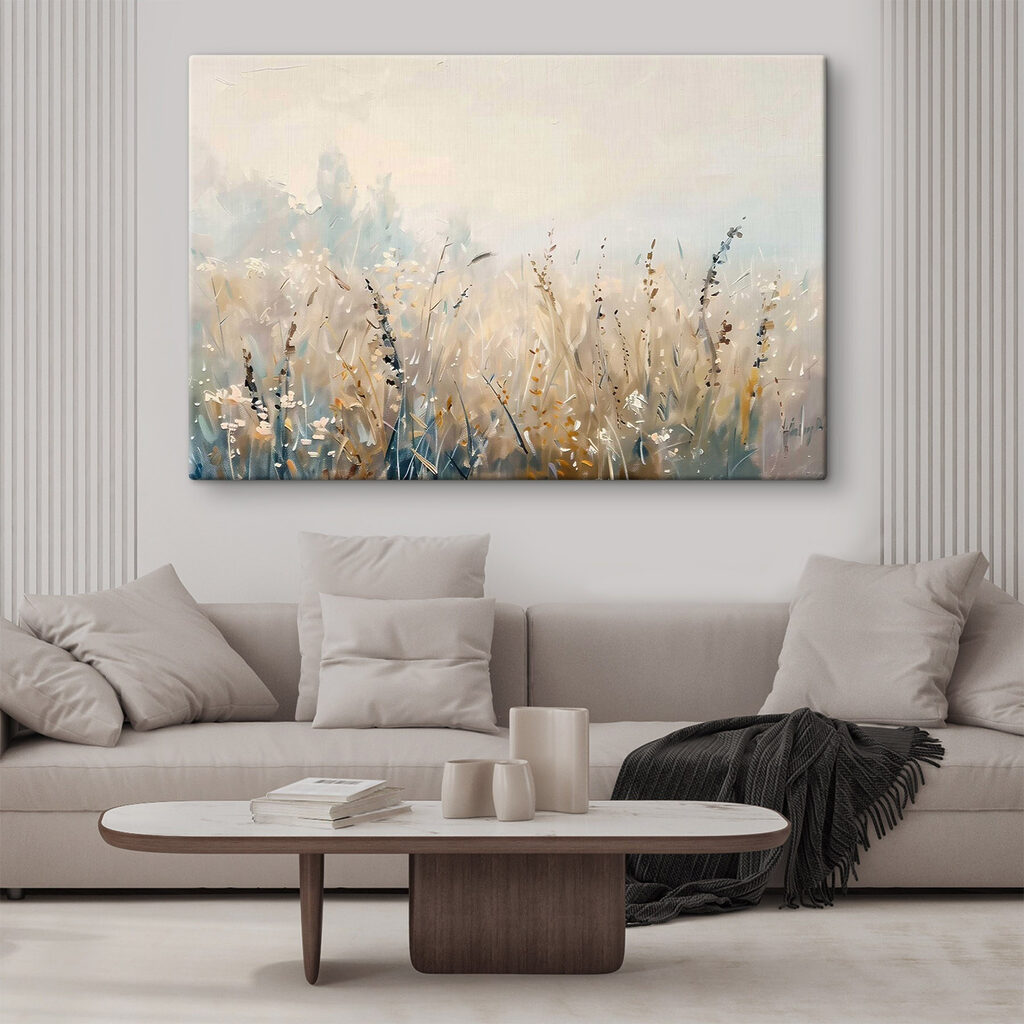 Painting of a field of grass Painting of a field of grass