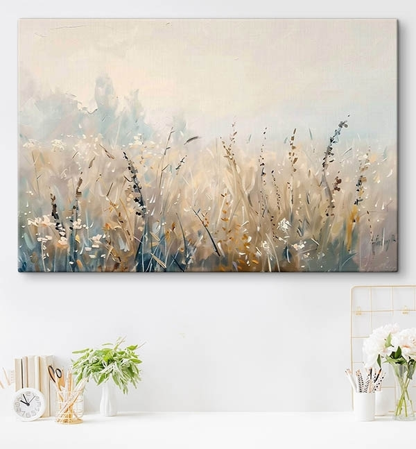 Painting of a field of grass Painting of a field of grass