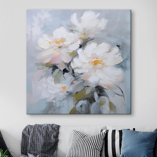 Painting of white flowers Painting of white flowers